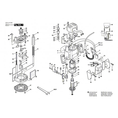 Запчасти для фрезера Bosch GOF 1300CE